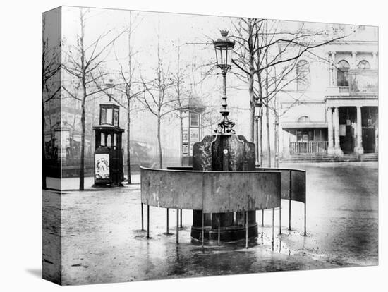 Vespasienne (Public Urinal) on the Grands Boulevards, Paris, C.1900 (B/W Photo)-French Photographer-Stretched Canvas