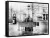 Vespasienne (Public Urinal) on the Grands Boulevards, Paris, C.1900 (B/W Photo)-French Photographer-Framed Stretched Canvas