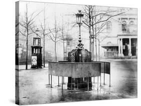 Vespasienne (Public Urinal) on the Grands Boulevards, Paris, C.1900 (B/W Photo)-French Photographer-Stretched Canvas