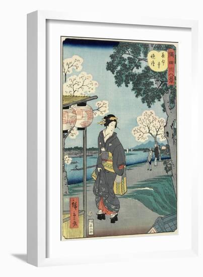 Vesper Bells at Chomei-Ji Temple, November 1861-null-Framed Giclee Print