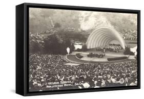 Vesper Service at Hollywood Bowl, Los Angeles, California-null-Framed Stretched Canvas