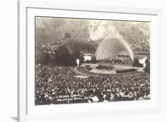 Vesper Service at Hollywood Bowl, Los Angeles, California-null-Framed Premium Giclee Print