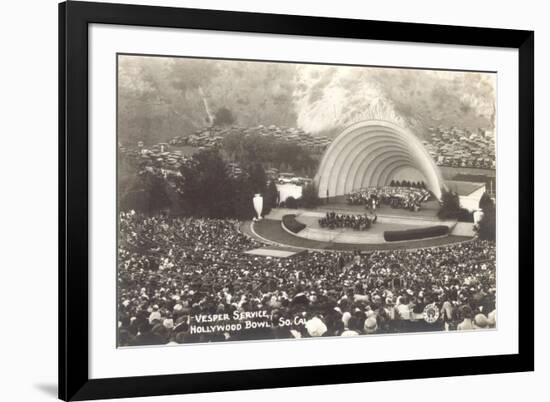 Vesper Service at Hollywood Bowl, Los Angeles, California-null-Framed Premium Giclee Print