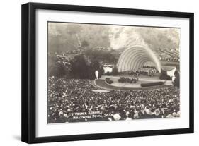 Vesper Service at Hollywood Bowl, Los Angeles, California-null-Framed Art Print