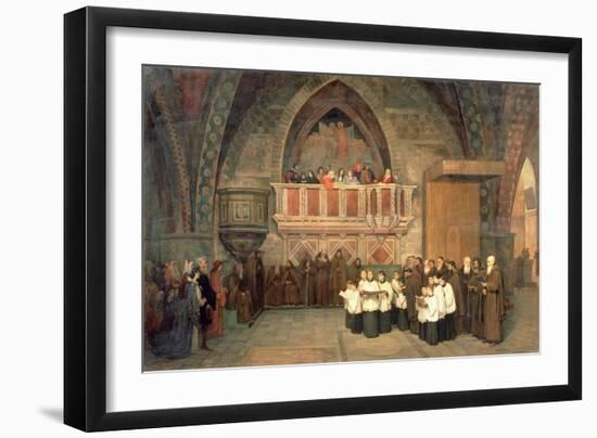 Vespers in the Saint Francis Church in Assisi, 1871-Mikhail Petrovich Botkin-Framed Premium Giclee Print