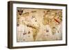 Vespucci's World Map, 1526-Juan Vespucci-Framed Giclee Print