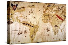 Vespucci's World Map, 1526-Juan Vespucci-Stretched Canvas