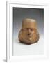 Vessel in the Shape of a Head, Mochica Culture, Terracotta-null-Framed Giclee Print