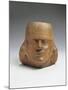 Vessel in the Shape of a Head, Mochica Culture, Terracotta-null-Mounted Giclee Print