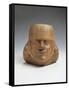 Vessel in the Shape of a Head, Mochica Culture, Terracotta-null-Framed Stretched Canvas