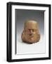 Vessel in the Shape of a Head, Mochica Culture, Terracotta-null-Framed Giclee Print