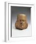 Vessel in the Shape of a Head, Mochica Culture, Terracotta-null-Framed Giclee Print