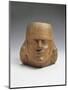 Vessel in the Shape of a Head, Mochica Culture, Terracotta-null-Mounted Giclee Print