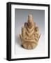 Vessel Representing the Cult of the Mountain, Mochica Culture, Terracotta-null-Framed Giclee Print