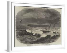 Vessels Ashore in Batten Bay, Plymouth Sound, During the Late Gale-null-Framed Giclee Print