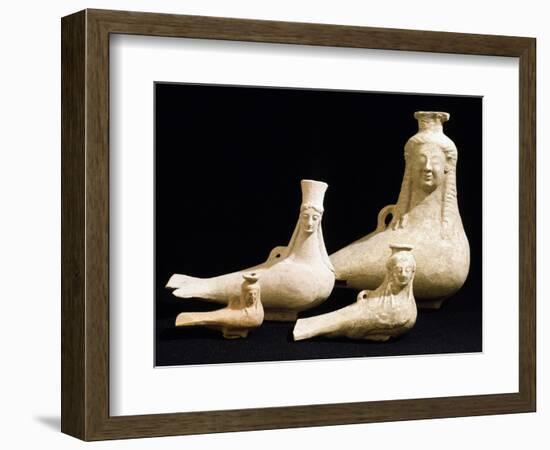 Vessels in the Shape of Female Head-null-Framed Giclee Print