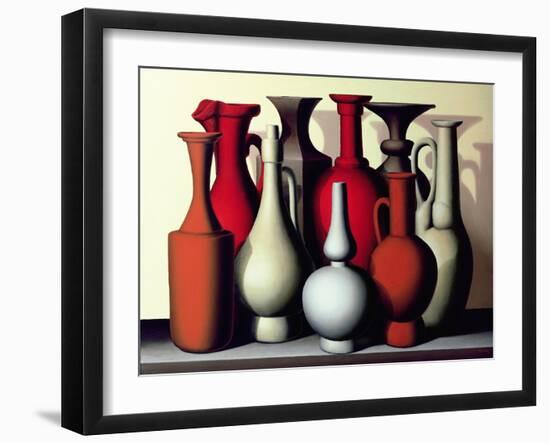 Vessels in Time and Space, Carmine Vermillion-Brian Irving-Framed Giclee Print