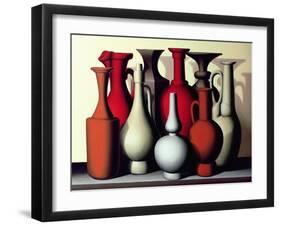 Vessels in Time and Space, Carmine Vermillion-Brian Irving-Framed Giclee Print