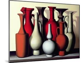 Vessels in Time and Space, Carmine Vermillion-Brian Irving-Mounted Giclee Print