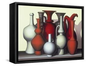 Vessels in Time and Space, Vermillion, Naples-Brian Irving-Framed Stretched Canvas