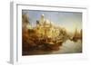 Vessels Moored at the Steps of a Moorish Palace, 1875-James Webb-Framed Giclee Print