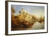 Vessels Moored at the Steps of a Moorish Palace, 1875-James Webb-Framed Giclee Print