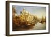 Vessels Moored at the Steps of a Moorish Palace-James Webb-Framed Giclee Print