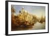 Vessels Moored at the Steps of a Moorish Palace-James Webb-Framed Giclee Print