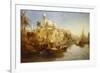 Vessels Moored at the Steps of a Moorish Palace-James Webb-Framed Giclee Print