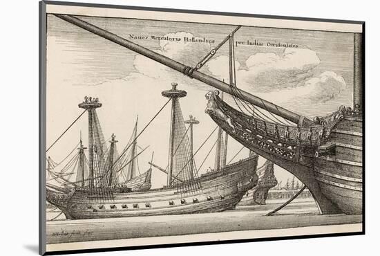 Vessels of the Dutch West India Company-Wenceslaus Hollar-Mounted Photographic Print