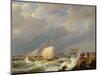 Vessels on a Lee Shore in a Gale of Wind, 1844-Johannes Hermanus Koekkoek-Mounted Premium Giclee Print