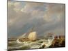 Vessels on a Lee Shore in a Gale of Wind, 1844-Johannes Hermanus Koekkoek-Mounted Giclee Print