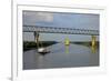 Vessels on Kiel Canal near Brunsbuttel, Schleswig-Holstein, Germany, Europe-Hans-Peter Merten-Framed Photographic Print