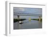 Vessels on Kiel Canal near Brunsbuttel, Schleswig-Holstein, Germany, Europe-Hans-Peter Merten-Framed Photographic Print