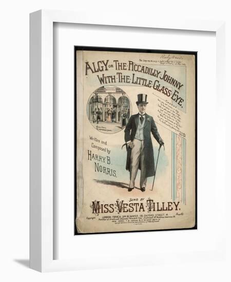 Vesta Tilley, Music Hall Entertainer-null-Framed Art Print