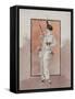 Veste longue, jupe longue, velours blanc blaireau-Madeleine Vionnet-Framed Stretched Canvas