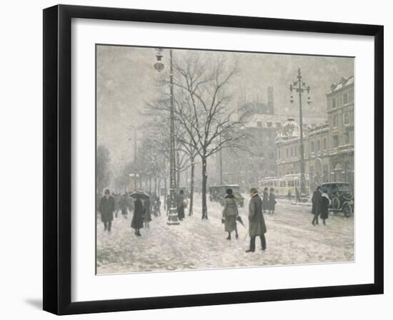 Vesterbro Passage, Copenhagen, in Winter-Paul Fischer-Framed Giclee Print