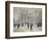 Vesterbro Passage in Copenhagen in Winter, 1919-Paul Fischer-Framed Giclee Print