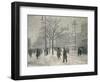 Vesterbro Passage in Copenhagen in Winter, 1919-Paul Fischer-Framed Giclee Print