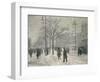 Vesterbro Passage in Copenhagen in Winter, 1919-Paul Fischer-Framed Giclee Print