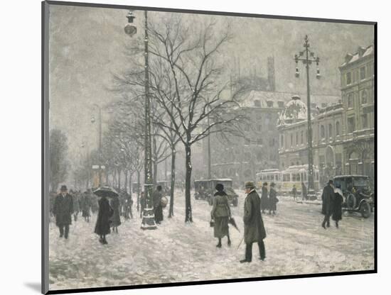 Vesterbro Passage in Copenhagen in Winter, 1919-Paul Fischer-Mounted Giclee Print