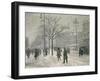 Vesterbro Passage in Copenhagen in Winter, 1919-Paul Fischer-Framed Giclee Print