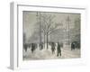 Vesterbro Passage in Copenhagen in Winter, 1919-Paul Fischer-Framed Giclee Print