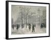 Vesterbro Passage in Copenhagen in Winter, 1919-Paul Fischer-Framed Premium Giclee Print