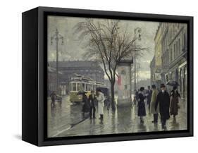 Vesterbrogade, Copenhagen-Paul Fischer-Framed Stretched Canvas