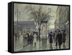 Vesterbrogade, Copenhagen-Paul Fischer-Framed Stretched Canvas