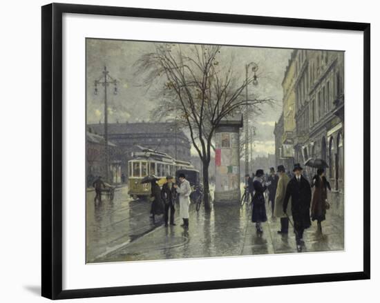 Vesterbrogade, Copenhagen-Paul Fischer-Framed Premium Giclee Print