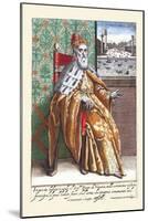 Vestimenta Del Dogo De Venecia En Ceremonias-Habiti D’Hvomeni Et Donne Venetiane 1609-Franco Giacomo-Mounted Art Print
