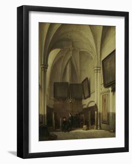 Vestry of the Church of St Stephen in Nijmegen-Johannes Bosboom-Framed Art Print