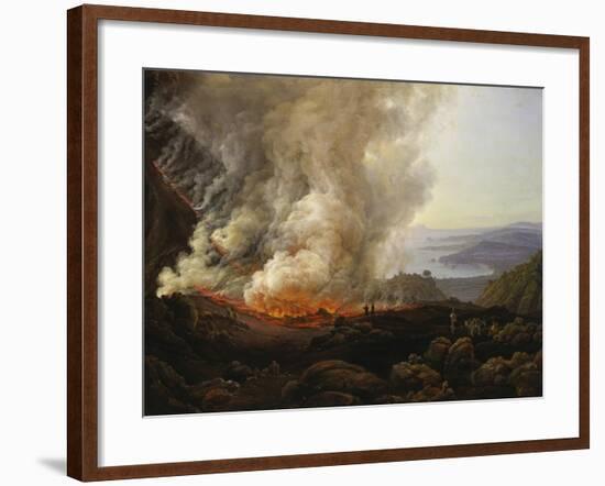 Vesuv Volcanic Eruption, 1826-Johan Christian Clausen Dahl-Framed Giclee Print